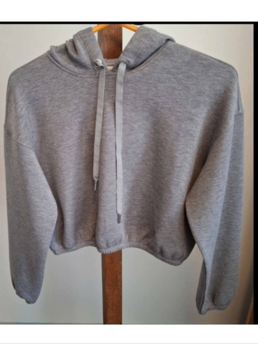 Spanx NWOT Light Gray Women's Cropped XS Lined Hoodie
